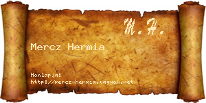 Mercz Hermia névjegykártya